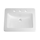 21-1/4 x 17-3/4 in. Rectangular Drop-in Bathroom Sink in White