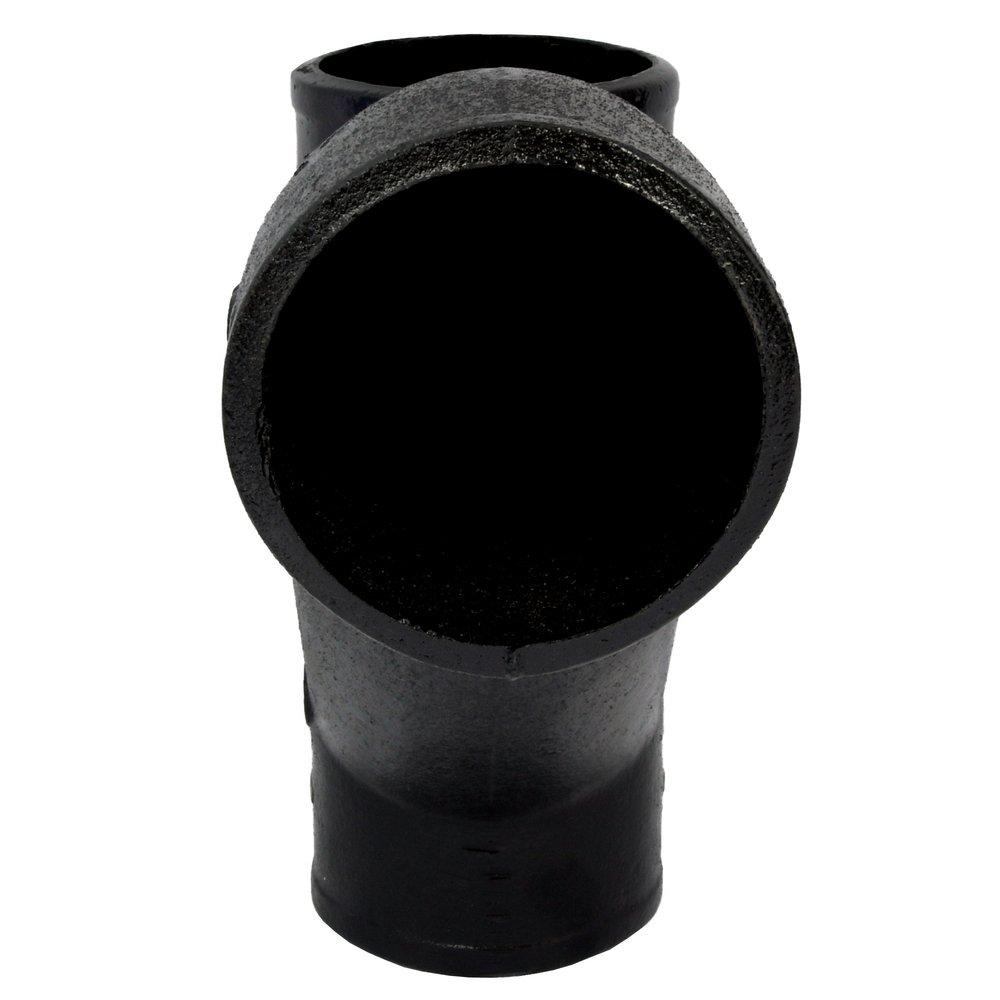 Black No Hub Cast Iron Combination Wye 