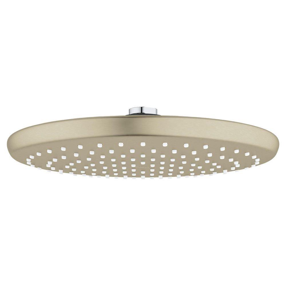 GROHE Brushed Nickel Infinity Finish Single Function Showerhead 
