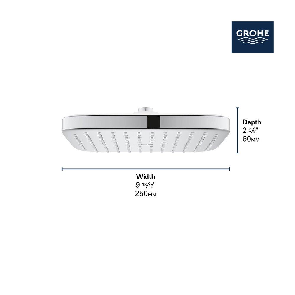 GROHE StarLight Chrome Single Function Showerhead 