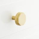 Signature Hardware Satin Brass 1 in. Brass Cabinet Knob 