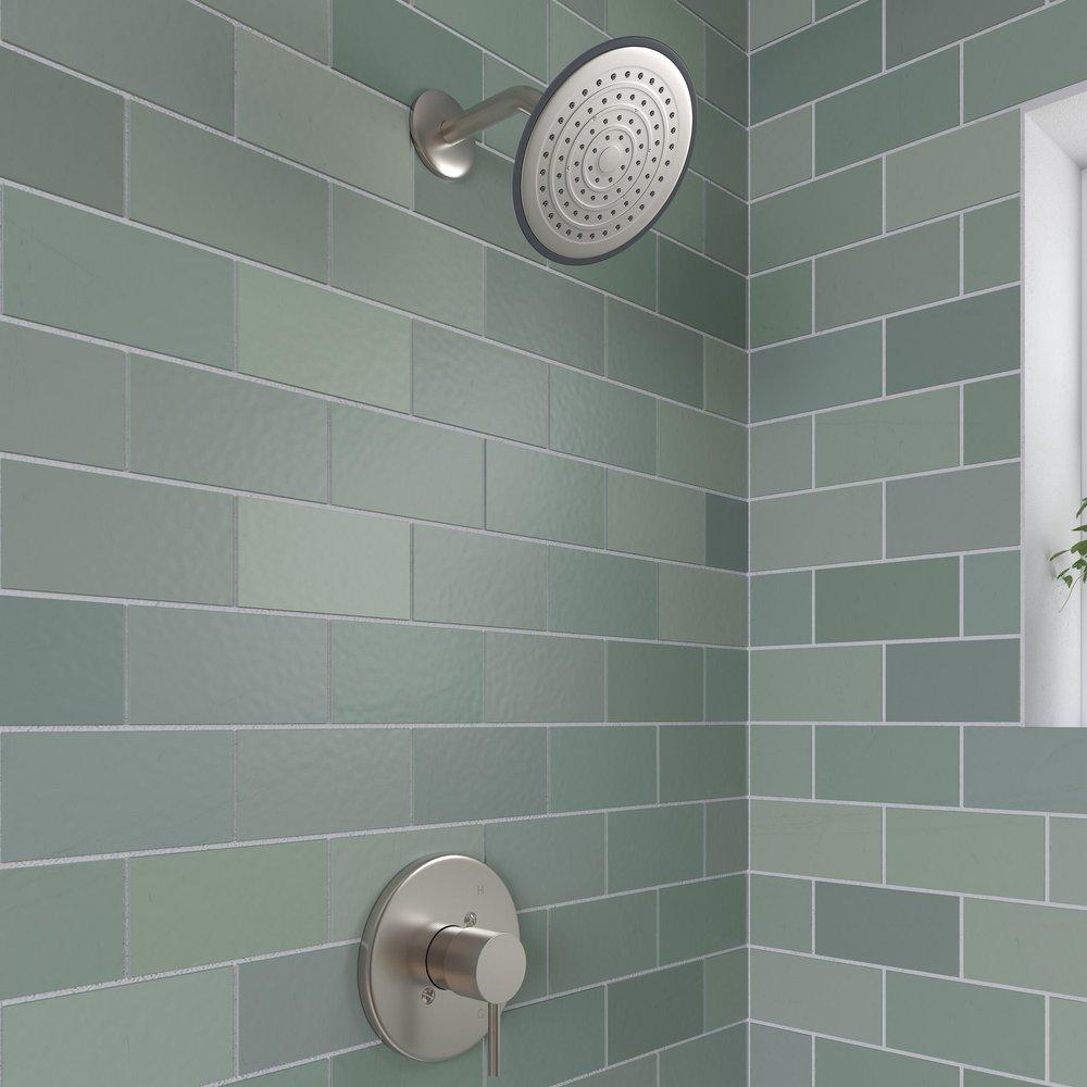 PROFLO&reg; Brushed Nickel Single Handle Shower Faucet Trim Kit 