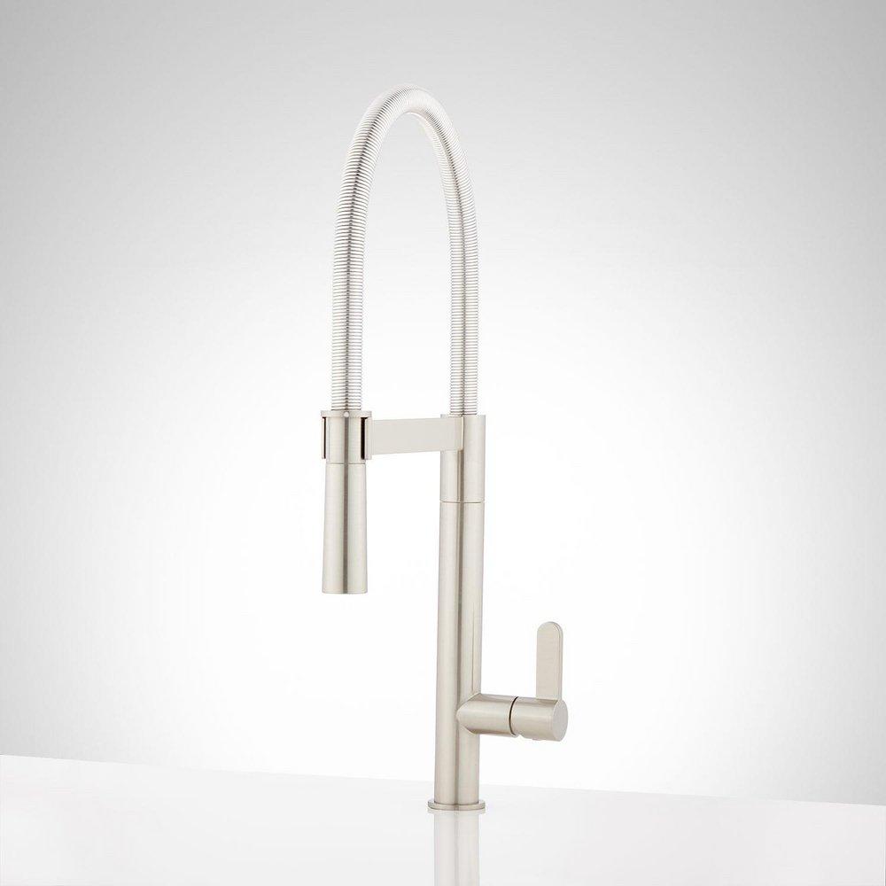 Signature Hardware Stainless Steel Pull Down Kitchen Faucet 