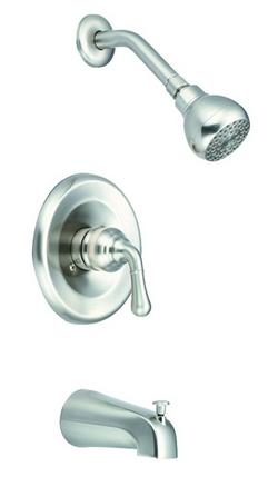 One Handle Single Function Bathtub & Shower Faucet in Brushed Nickel (Trim Only)