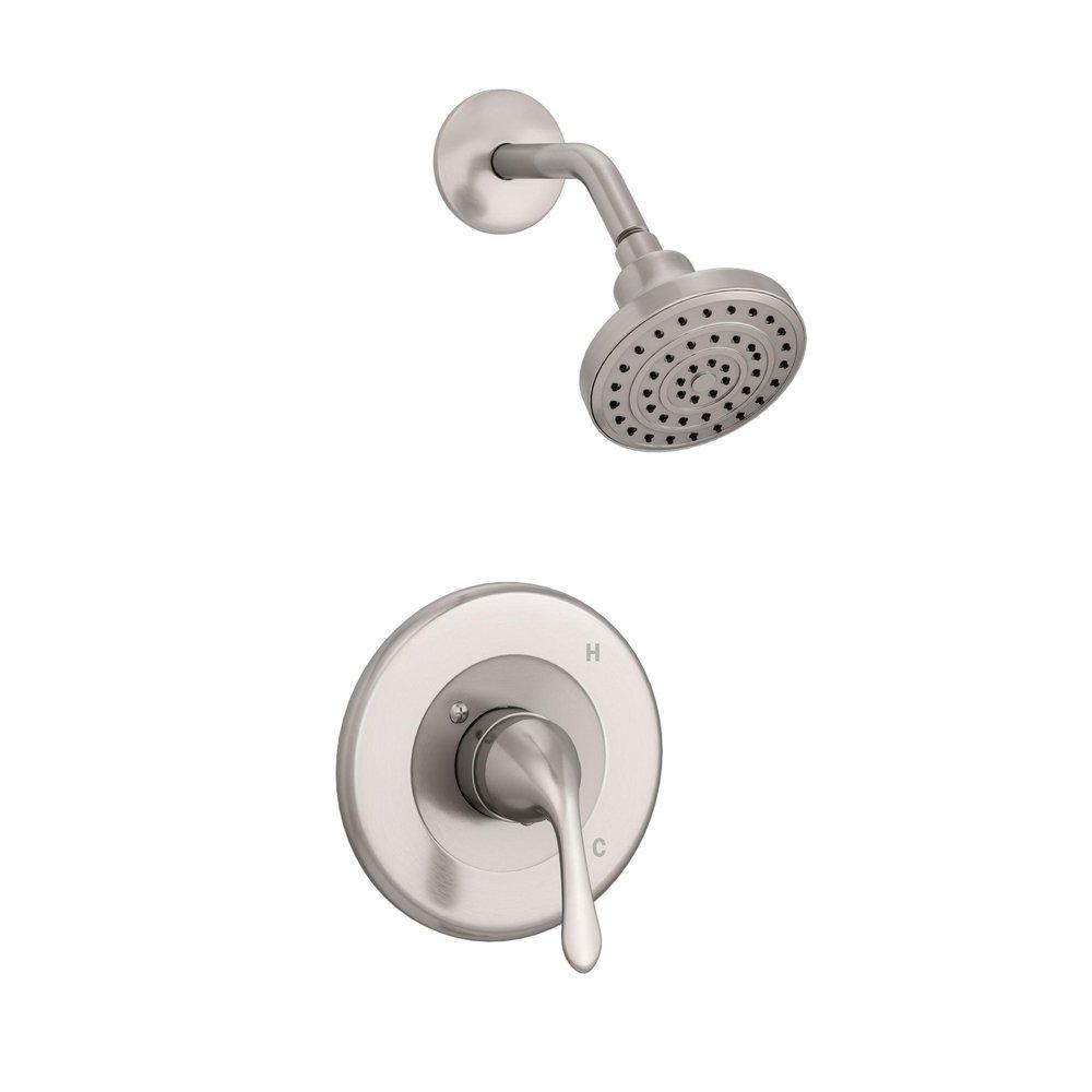 PROFLO® Brushed Nickel 1.75 gpm Shower Faucet Trim Only with Single Lever Handle for PF3001 Tub and Shower Valve 