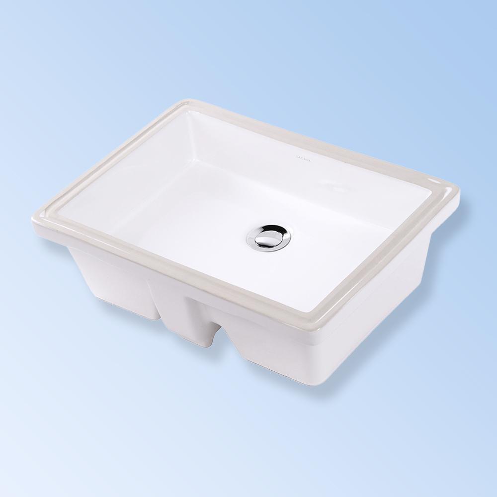 UNDER-COUNTER PORCELAIN BATHROOM SINK WITH AN OVERFLOW 