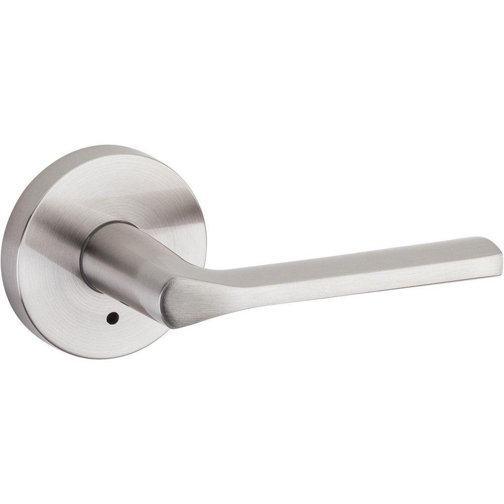 KWIKSET LISBON ROUND PRIVACY LEVER SATIN NICKEL 