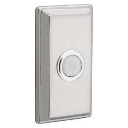 Rectangular Doorbell Button in Lifetime Polished Nickel