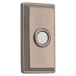 Rectangular Bell Button in Satin Nickel