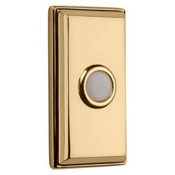 Rectangular Doorbell Button in Lifetime Polished Brass