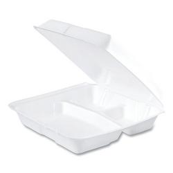 3 Compartment Hinged Foam Tray (200 Count)
