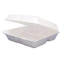 3 Compartment Hinged Foam Tray (200 Count) 