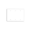 3-Gang Blank Wall Plate &ndash; Standard Size, White Thermoset 
