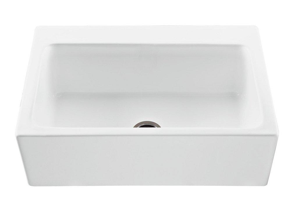 Mti Baths White 33 x 22-1/4 in. No Hole Acrylic 1 Bowl Farmhouse Kitchen Sink 