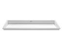 44 in. Undermount Rectangular Stone Composite Bathroom Sink in White Matte
