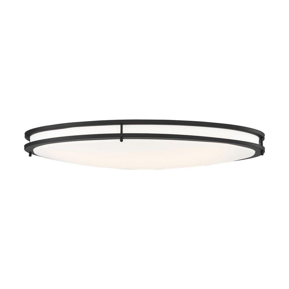 NUVO Matte Black 4 x 18 in. 52W 1-Light LED Flush Mount Ceiling Fixture 