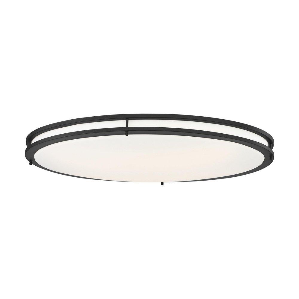 NUVO Matte Black 4 x 18 in. 52W 1-Light LED Flush Mount Ceiling Fixture 