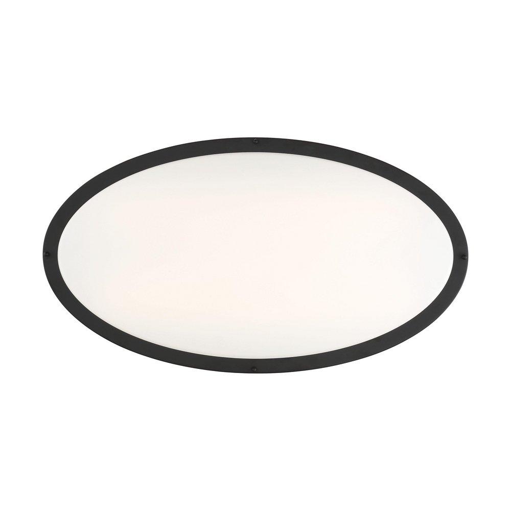 NUVO Matte Black 4 x 18 in. 52W 1-Light LED Flush Mount Ceiling Fixture 