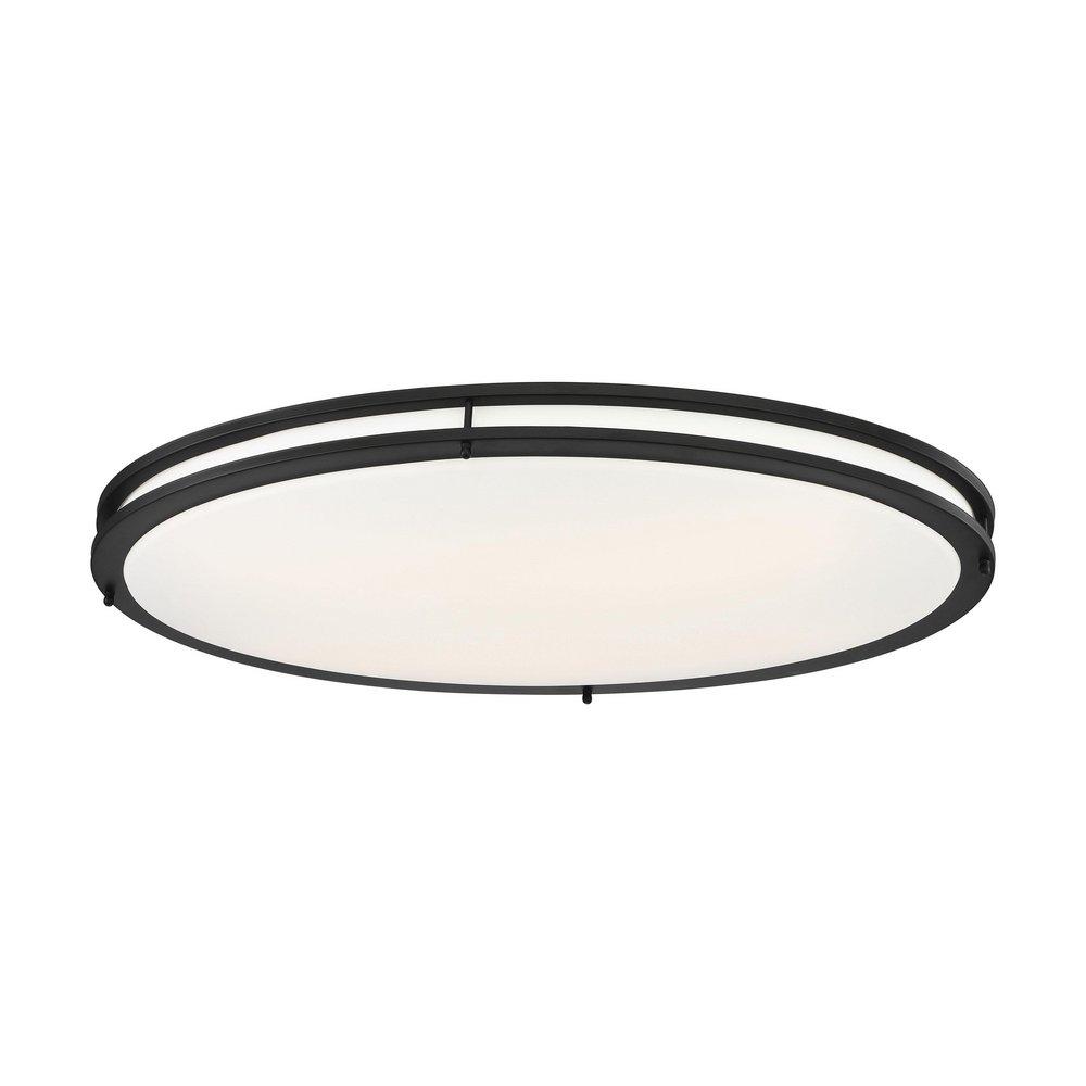 NUVO Matte Black 4 x 18 in. 52W 1-Light LED Flush Mount Ceiling Fixture 