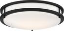 3-3/4 x 14 in. 25W 1-Light LED Flush Mount Ceiling Fixture in Matte Black