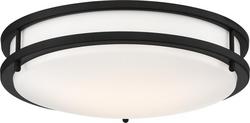 3-3/4 x 14 in. 25W 1-Light LED Flush Mount Ceiling Fixture in Matte Black