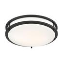 NUVO Matte Black 3-3/4 x 14 in. 25W 1-Light LED Flush Mount Ceiling Fixture 