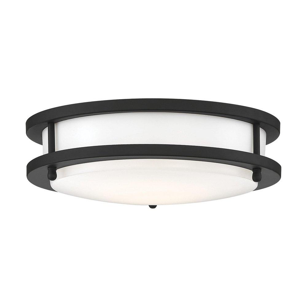 NUVO Matte Black 3-3/4 x 10 in. 18W 1-Light LED Flush Mount Ceiling Fixture 