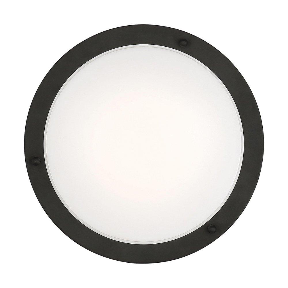 NUVO Matte Black 3-3/4 x 10 in. 18W 1-Light LED Flush Mount Ceiling Fixture 
