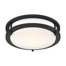 NUVO Matte Black 3-3/4 x 10 in. 18W 1-Light LED Flush Mount Ceiling Fixture 