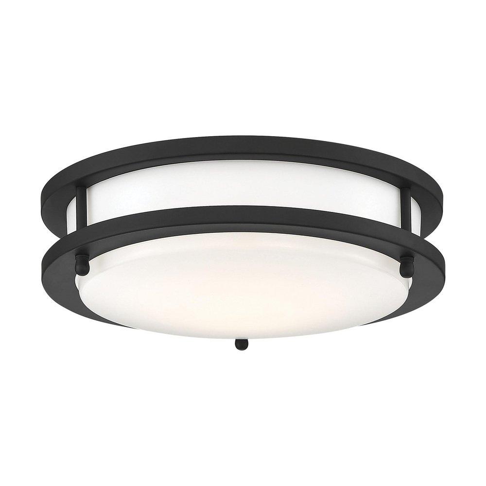 NUVO Matte Black 3-3/4 x 10 in. 18W 1-Light LED Flush Mount Ceiling Fixture 
