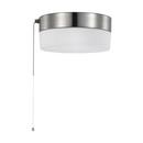 NUVO Brushed Nickel 3-1/2 x 8 in. 12W 1-Light LED Flush Mount Ceiling Fixture 