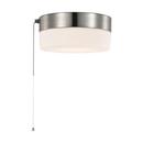 NUVO Brushed Nickel 3-1/2 x 8 in. 12W 1-Light LED Flush Mount Ceiling Fixture 
