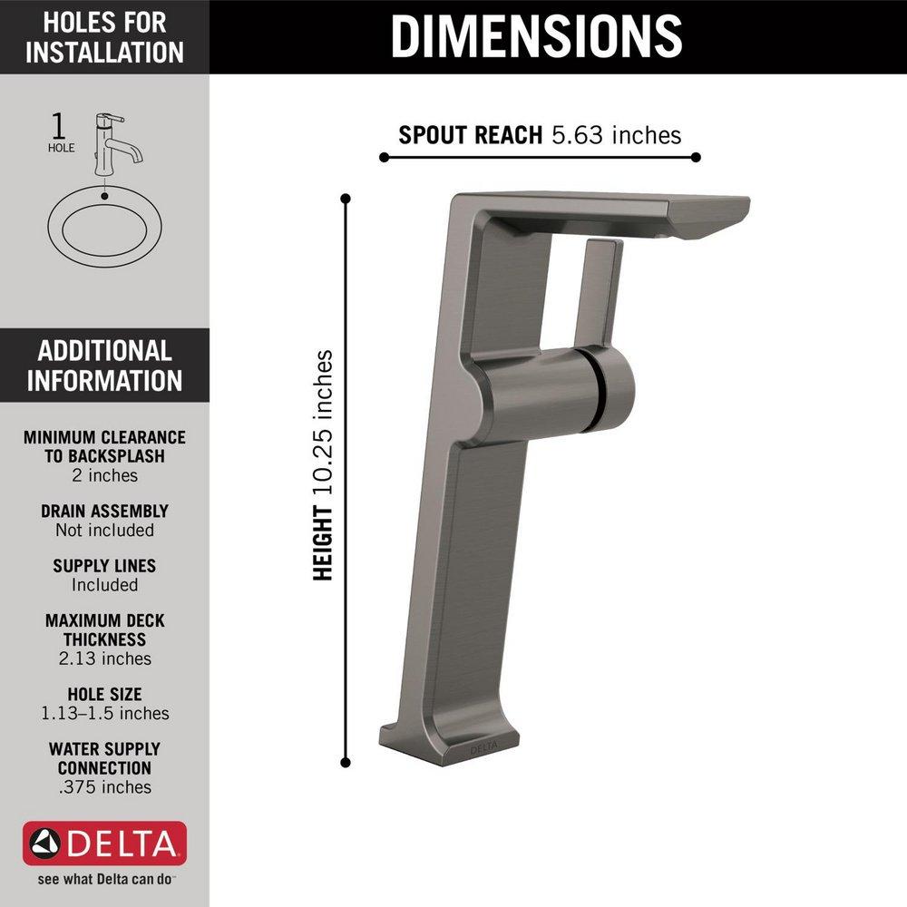 Single Handle Vessel Filler Bathroom Sink Faucet 