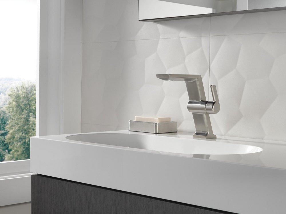 Single Handle Vessel Filler Bathroom Sink Faucet in Lumicoat&reg; Stainless 