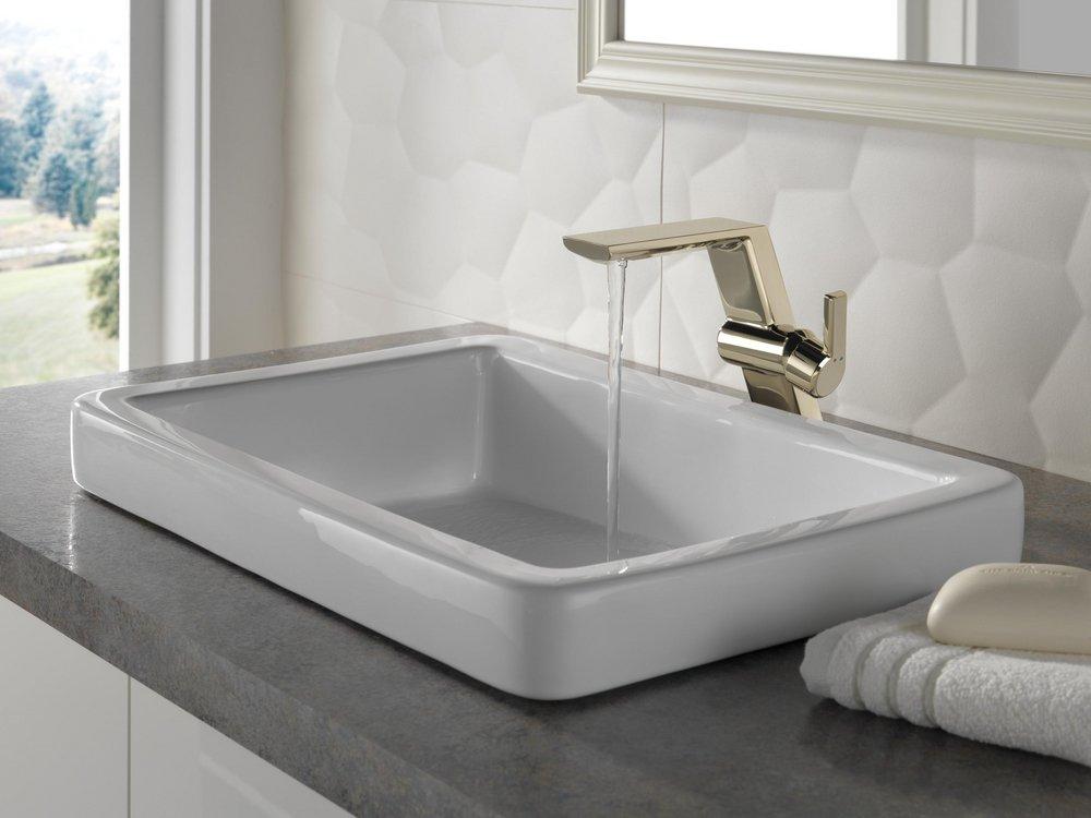 Single Handle Vessel Filler Bathroom Sink Faucet 