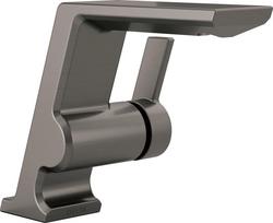 Single Handle Monoblock Bathroom Sink Faucet in Lumicoat&reg; Black Stainless