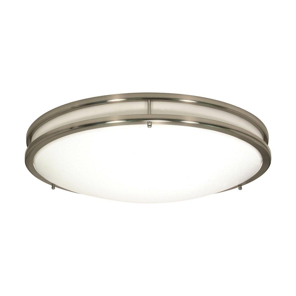 LED 24 INCH FLUSH MOUNT FIXTURE BRUSHED NICKEL FINISH CCT SELECTABLE 3K/4K/5K 