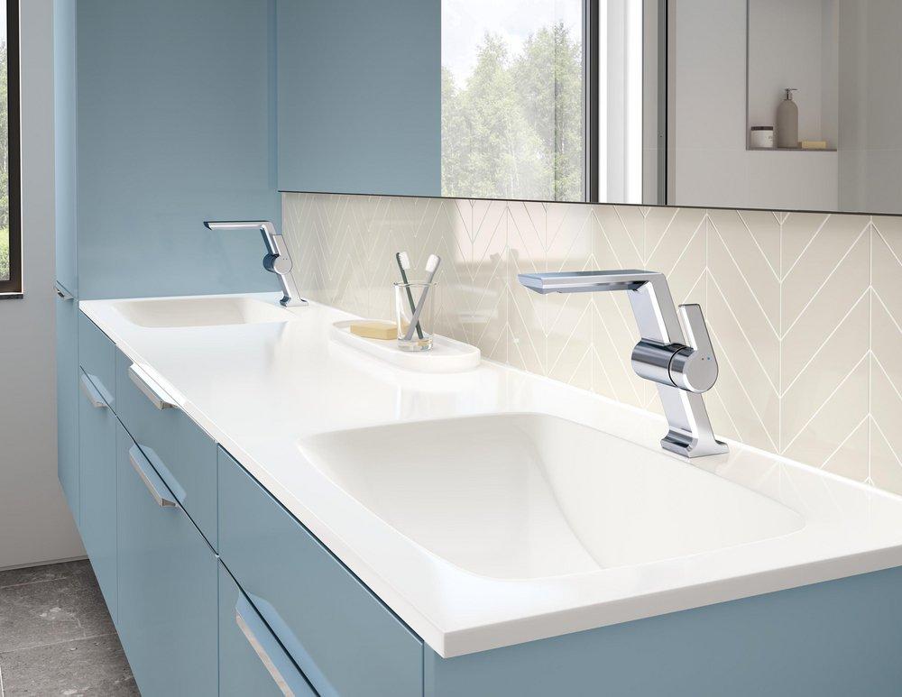 Single Handle Monoblock Vessel Filler Bathroom Sink Faucet in Lumicoat&reg; Chrome 