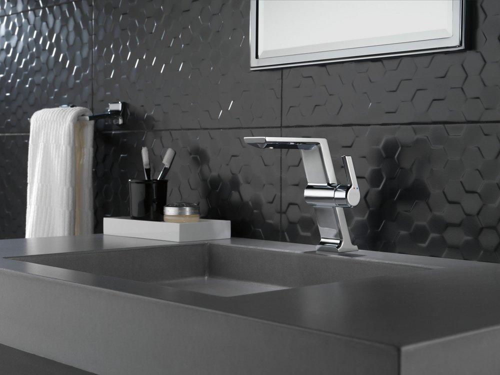 Single Handle Monoblock Vessel Filler Bathroom Sink Faucet in Lumicoat&reg; Chrome 