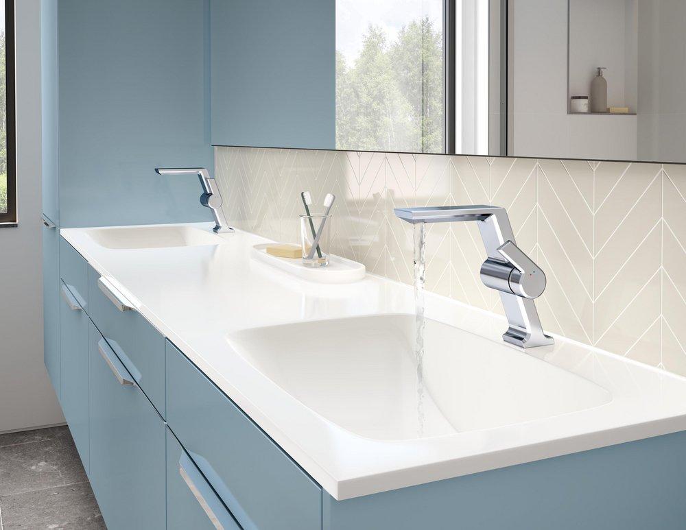 Single Handle Monoblock Vessel Filler Bathroom Sink Faucet in Lumicoat&reg; Chrome 