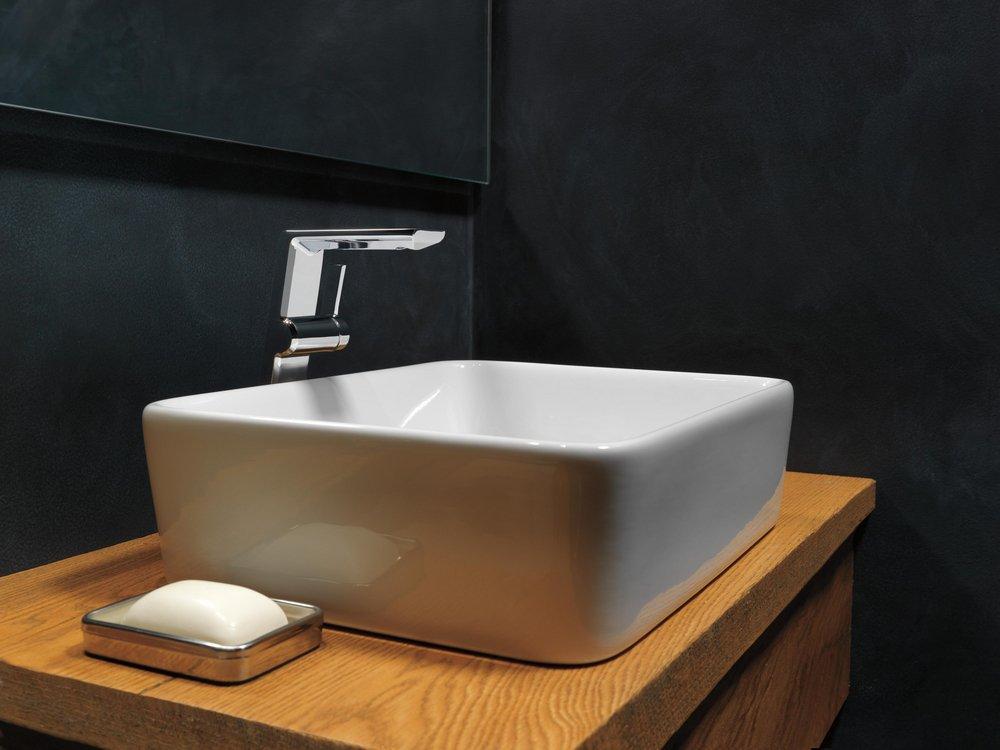 Single Handle Monoblock Vessel Filler Bathroom Sink Faucet in Lumicoat&reg; Chrome 