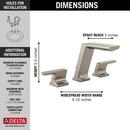 Two Handle Widespread Bathroom Sink Faucet in Lumicoat&reg; Stainless 