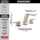 Two Handle Widespread Bathroom Sink Faucet in Lumicoat&reg; Polished Nickel 