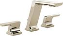 Two Handle Widespread Bathroom Sink Faucet in Lumicoat Polished Nickel 