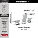 Two Handle Widespread Bathroom Sink Faucet in Lumicoat&reg; Chrome 