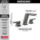 Two Handle Widespread Bathroom Sink Faucet in Lumicoat&reg; Black Stainless 