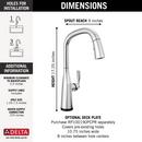 CCY LF 1.8 GPM STRYKE SINGLE HANDLE PULL DOWN KITCHEN FAUCET WITH TOUCH 2O TECHNOLOGY CP CHROME 