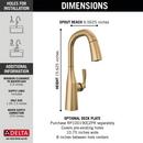 CCY LF 1.8 GPM STRYKE SINGLE HANDLE PULL-DOWN BAR/PREP FAUCET CHBR CHAMPAGNE BRONZE 