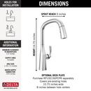 Delta Faucet Lumicoat Chrome Single Handle Pull Down Kitchen Faucet 