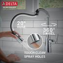 Delta Faucet Lumicoat Chrome Single Handle Pull Down Kitchen Faucet 